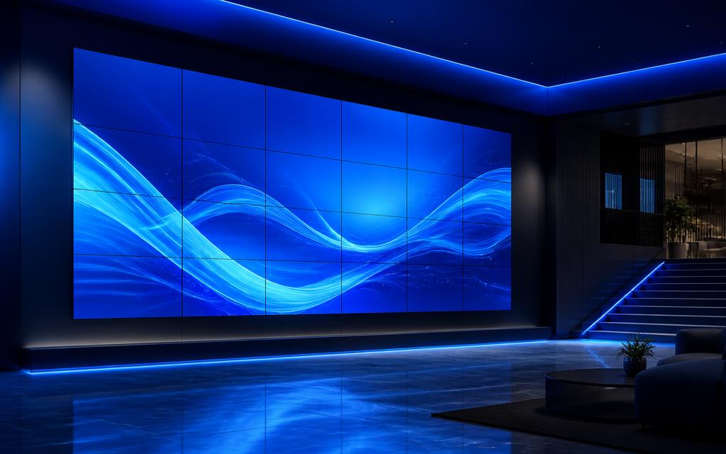 Kurumsal lobide iç mekan LED video duvarı