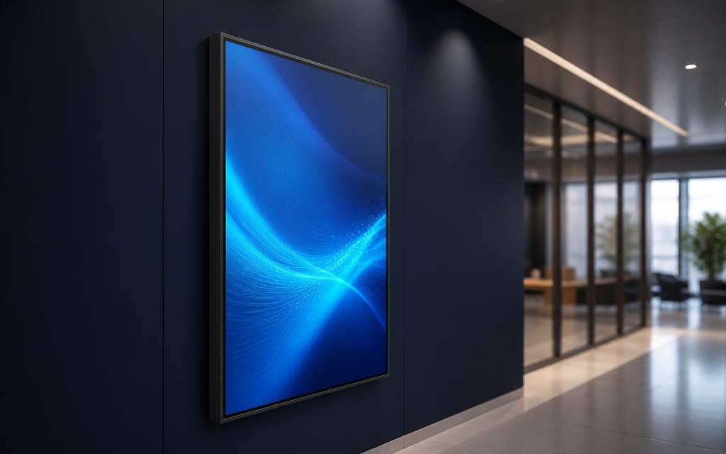 Ofis koridorunda endüstriyel LCD dijital tabela ekranı